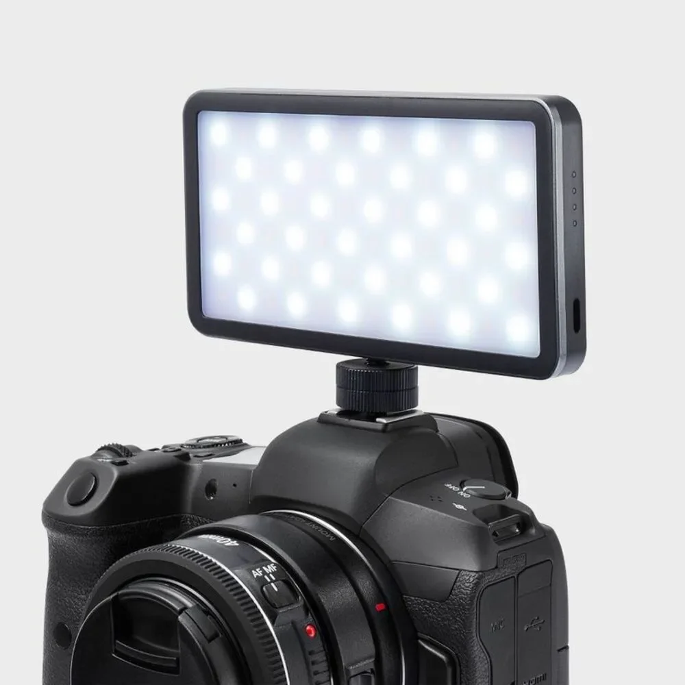 Heyday Black LED On-Camera Video Light with Phone Mount